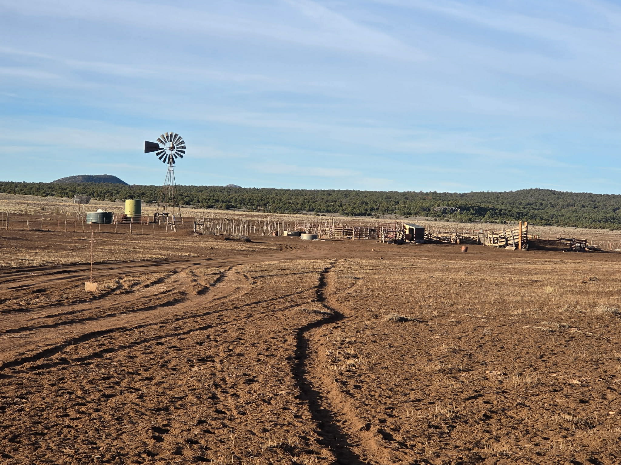 Windmill on our 20,000-acre New Mexico ranch where we prototype and test